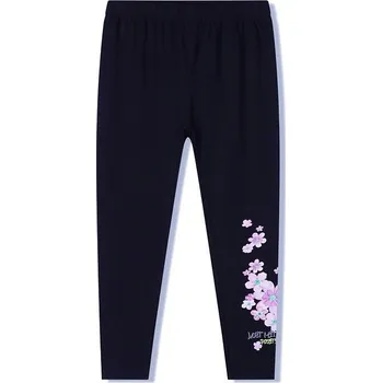 Dívčí legíny DÍVČÍ LEGÍNY S KYTIČKOU BL2388 VELIKOSTI 116-146 Velikost: 128, Barva: Modrá