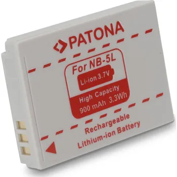 PATONA baterie pro foto Canon NB-5L 900mAh