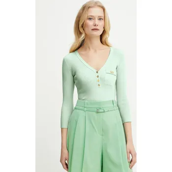 Dámský svetr Svetr z hedvábné směsi Elisabetta Franchi dámský, tyrkysová barva, MK62B51E2 65X, vel. 42