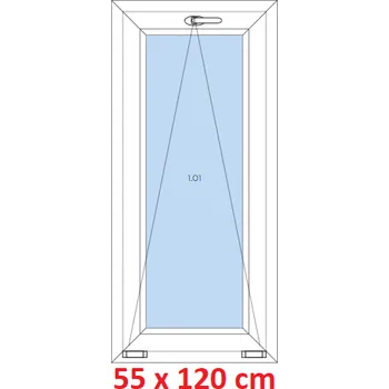 Okno Soft Plastové okno 55x120 cm, sklopné