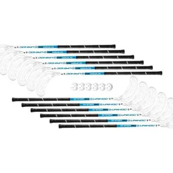 Florbalová hůl Unihoc sada Sniper 30 (12 holí + 6 míčků + taška) 100 cm - modrá/bílá - 9x levá + 3x pravá + DÁREK + Doprava ZDARMA