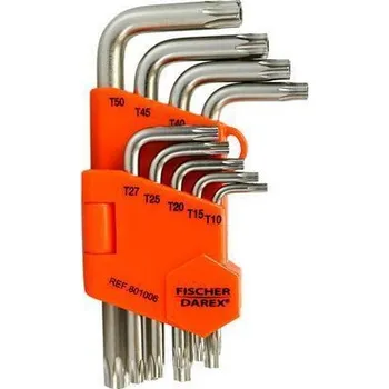 Klíč Torxový klíč, 9 ks, sada, FISCHER DAREX 0199919