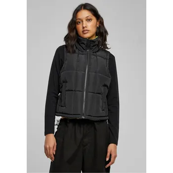 Dámská vesta Dámská oboustranná zkrácená vesta černá/žlutá Urban Classics černá 2543578