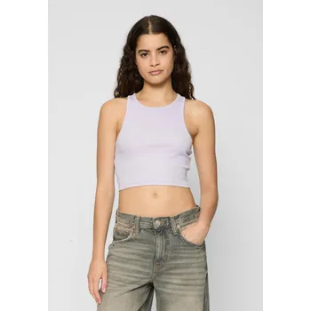 Dámský Cropped Rib Top 2-balení softseagrass+lila Urban Classics krémová 2546453