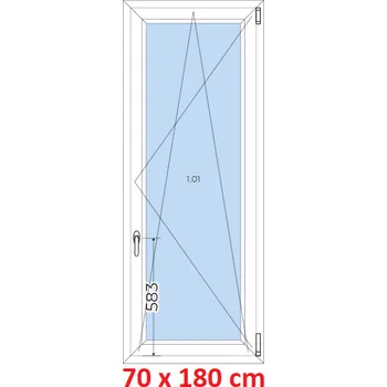 Okno Soft Plastové okno 70x180 cm, otevíravé a sklopné