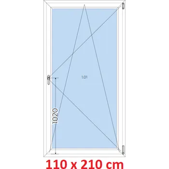 Okno Soft Plastové okno 110x210 cm, otevíravé a sklopné