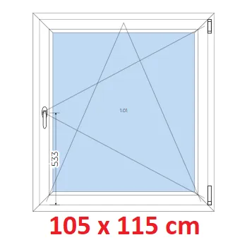 Okno Soft Plastové okno 105x115 cm, otevíravé a sklopné
