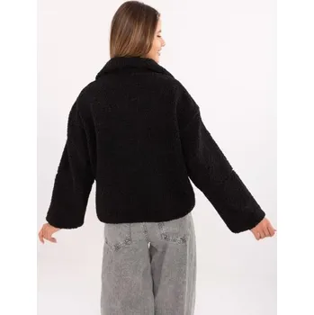 Černá bunda z umělé ovčí kůže SUBLEVEL