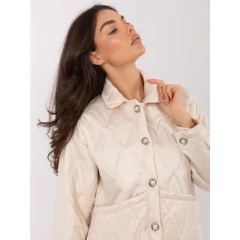 Světle béžová dámská bunda s prošíváním RUE PARIS