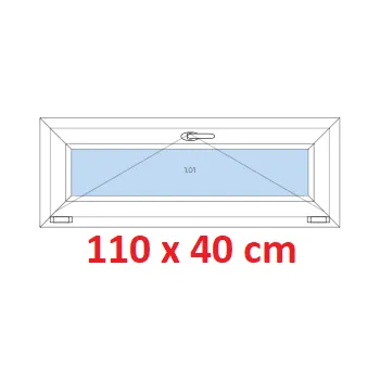 Okno Soft Plastové okno 110x40 cm, sklopné