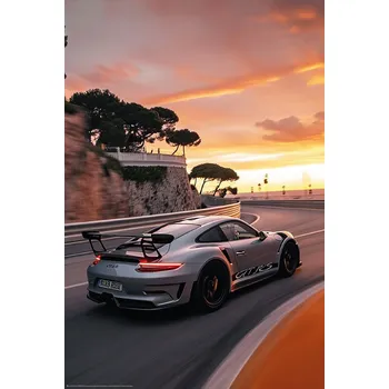 Plakát Plakát, Obraz - Sportscar at Sunset