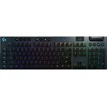 Logitech herní klávesnice G915 LIGHTSYNC RGB mechanická bezdrátová GL taktilní USB US layout Carbon