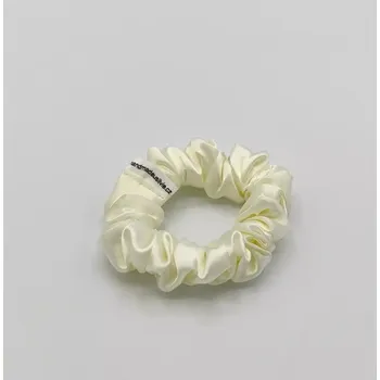 Saténová Scrunchie gumička smetanová S
