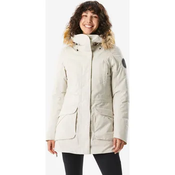 Dámská parka QUECHUA Dámská turistická nepromokavá parka NH 900 S BÉŽOVÁ
