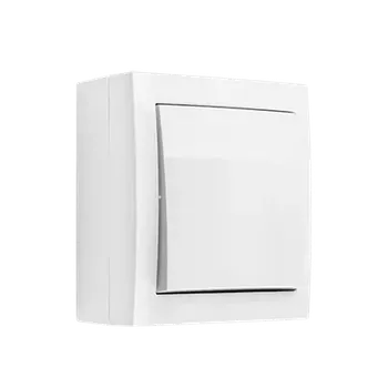 Elektrická zásuvka Spínač jednopólový (přístroj s krytem), IP44, řazení 1, 10 A / 250 V~, šroubové svorky, Aquaclick, barva bílá