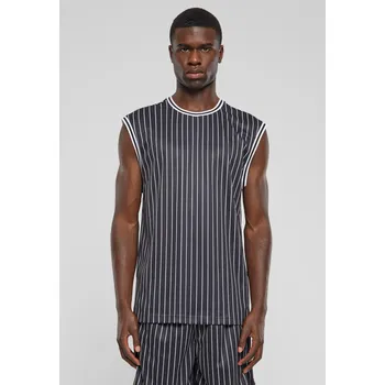 Pánské tílko Striped Mesh bílé/černé Urban Classics šedá 2847526