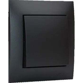 Elektrická zásuvka Vypínač (spínač) s jednou klapkou v rámečku, instalace pod omítku, řazení č. 1/6/7 dle výběru, barva černá