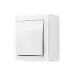 Přepínač křížový (přístroj s krytem), IP44, bez piktogramu, řazení 7, 10 A / 250 V~, šroubové svorky, Aquaclick, barva bílá