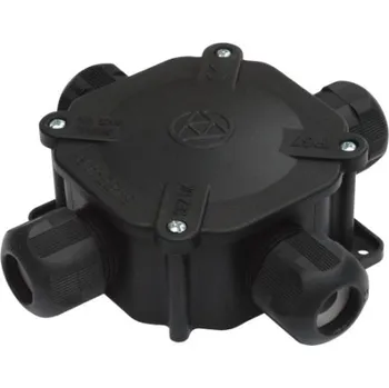 Elektrická zásuvka SEZ DK Krabicová rozvodka FUTURE plastová, černá, 4-pólová, IP67