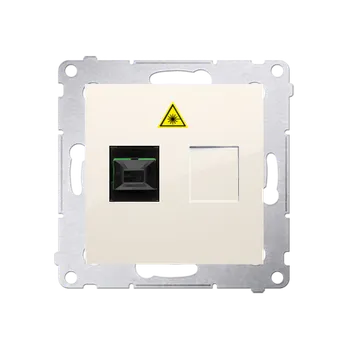 Elektrická zásuvka Zásuvka optická 1 násobná SC/APC (přístroj s krytem), Simon 54, barva krémová