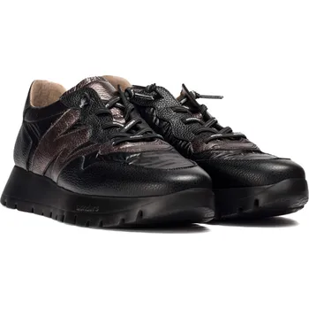 Dámské tenisky WONDERS dámské tenisky na platformě kombinované bronzovočerné | A-2491 NEGRO/PLOMO Velikost: 40