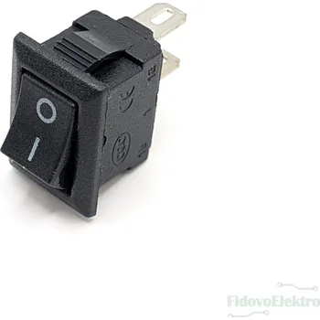 Kolébkový vypínač SPST 3A 250VAC Barva: Černá