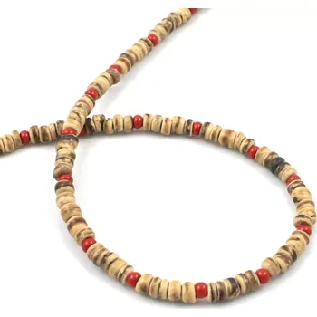 Náhrdelník Korále na krk dámské z kokosových rondelek