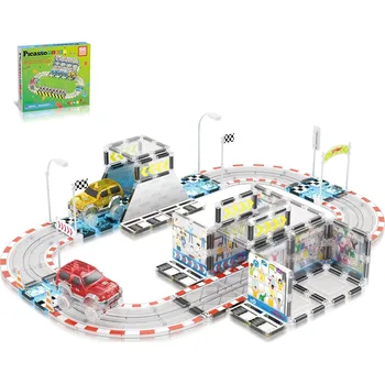 ostatní stavebnice PicassoTiles - Závodní stadion s příslušenstvím (64 ks)