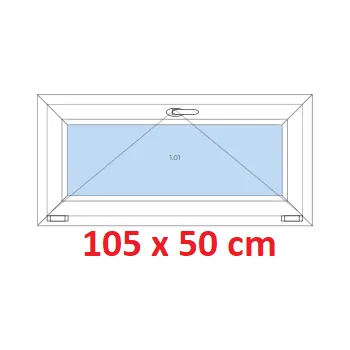 Okno Soft Plastové okno 105x50 cm, sklopné