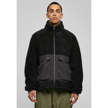 Krátká raglánová bunda Sherpa černo/černá Urban Classics černá 2542469