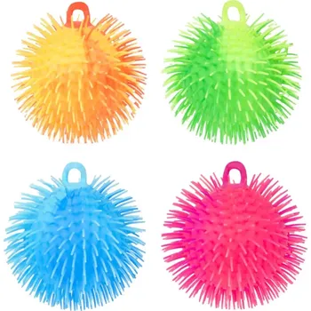 Dětský míč Teddies Míček antistresový mačkací chlupatý silikon 15cm 4 barvy