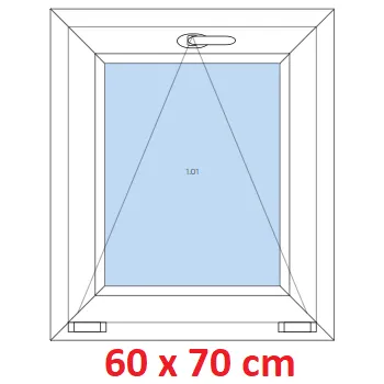 Okno Soft Plastové okno 60x70 cm, sklopné