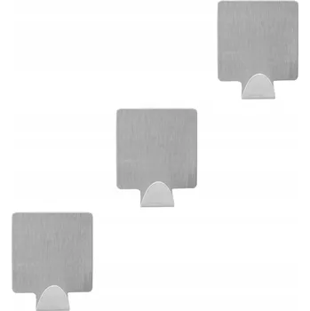 Věšák Bezinvazivní obdélníkový kovový háček na oblečení do koupelny - pevný