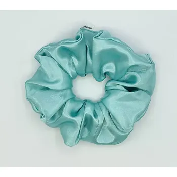 Saténová Scrunchie gumička mentol XL