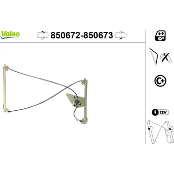 Stahovačka okna Zvedací zařízení oken VALEO 850672