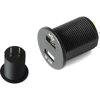 Elektrická zásuvka Zásuvka 12/24V 2×USB 4,2A