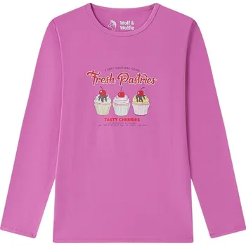 Dívčí tričko Dívčí triko Wolf & Wolfie S2543A lila