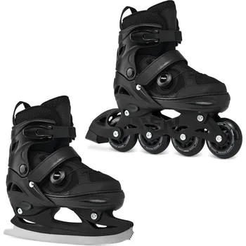 Sport Brusle 2v1 Raven Oxen PRO Black ABEC9 Velikost bruslí: EU 34-37, Typ nože: Pánský (hokejový)