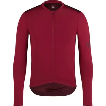 Cyklistické oblečení Rapha Men's Pro Team Long Sleeve Lightweight Jersey - burgundy / port