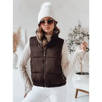 Dámská vesta Dámská prošívaná vesta URBANELLE hnědá