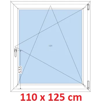 Okno Soft Plastové okno 110x125 cm, otevíravé a sklopné