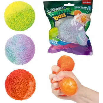 Dětský míč Teddies Míček antistresový mačkací mech 7,5cm 3 barvy v sáčku