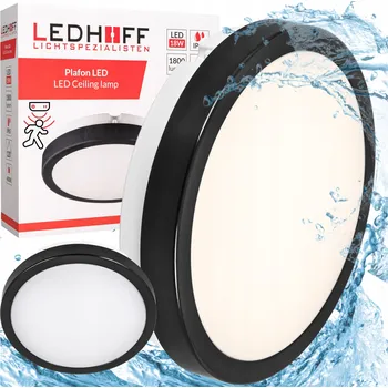 Stropní Svítidlo kulatý Ledhoff 22 x 5,5 cm černý