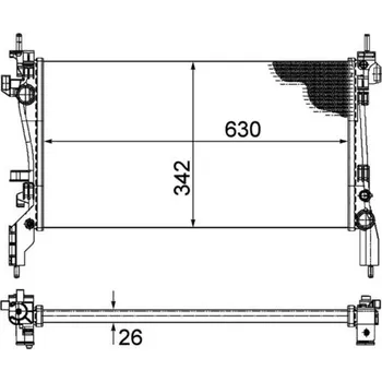 Motor automobilu Chladič, chlazení motoru MAHLE CR 1120 000P