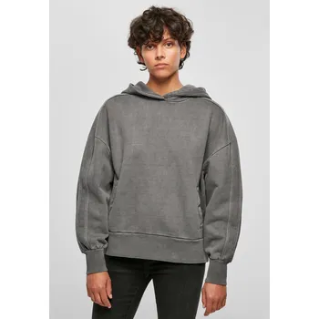 Dámská mikina Dámy Heavy Terry Garment Dye Hoody darkshadow Urban Classics šedá 2542493