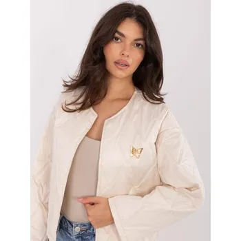Světle béžová bunda s kulatým výstřihem RUE PARIS