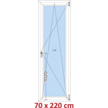 Okno Soft Plastové okno 70x220 cm, otevíravé a sklopné