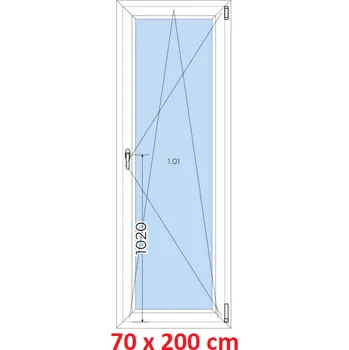 Okno Soft Plastové okno 70x200 cm, otevíravé a sklopné