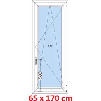 Okno Soft Plastové okno 65x170 cm, otevíravé a sklopné