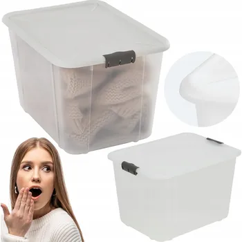 Úložný box PLASTOVÁ KRABIČKA 60 L UZAMYKATELNÁ S VÍKEM, ÚLOŽNÝ BOX